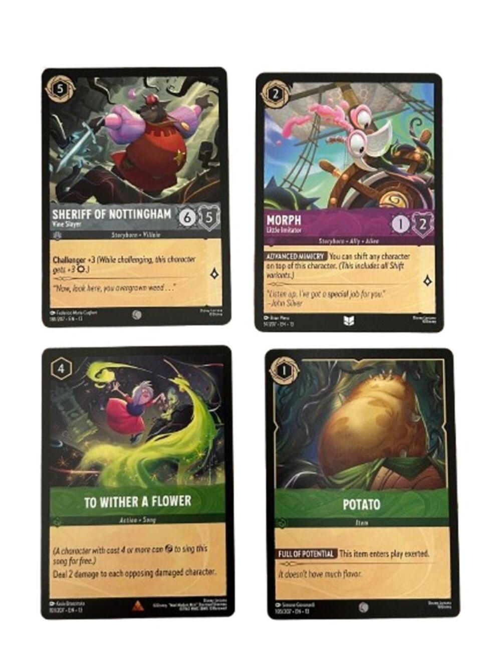 DISNEY LORCANA Attack of the Vine Sheriff Morph To Wither a Flower Potato